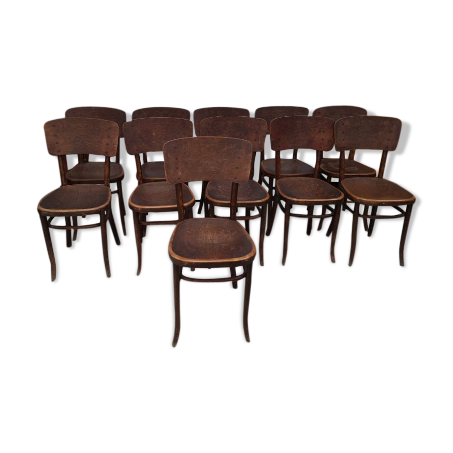 11 Fischel Niemes chairs in Bohemia Austria early 20th century