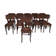 11 Fischel Niemes chairs in Bohemia Austria early 20th century