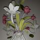 Old-tole-metal-white-painted-flowers-pink-romantic-vintage-3-fires