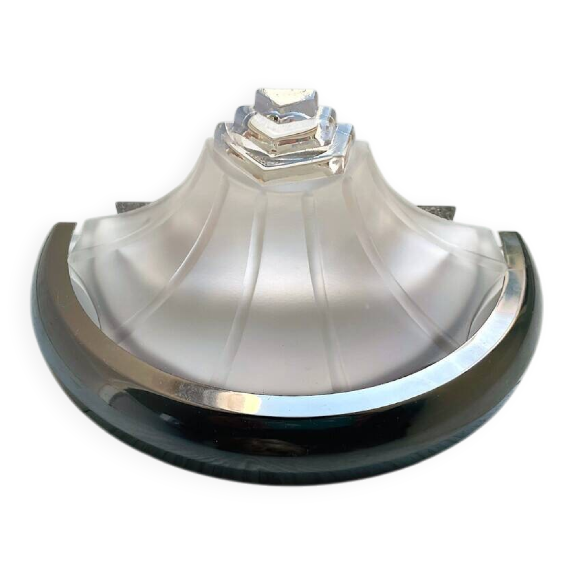 Art Deco style frosted glass wall sconce light