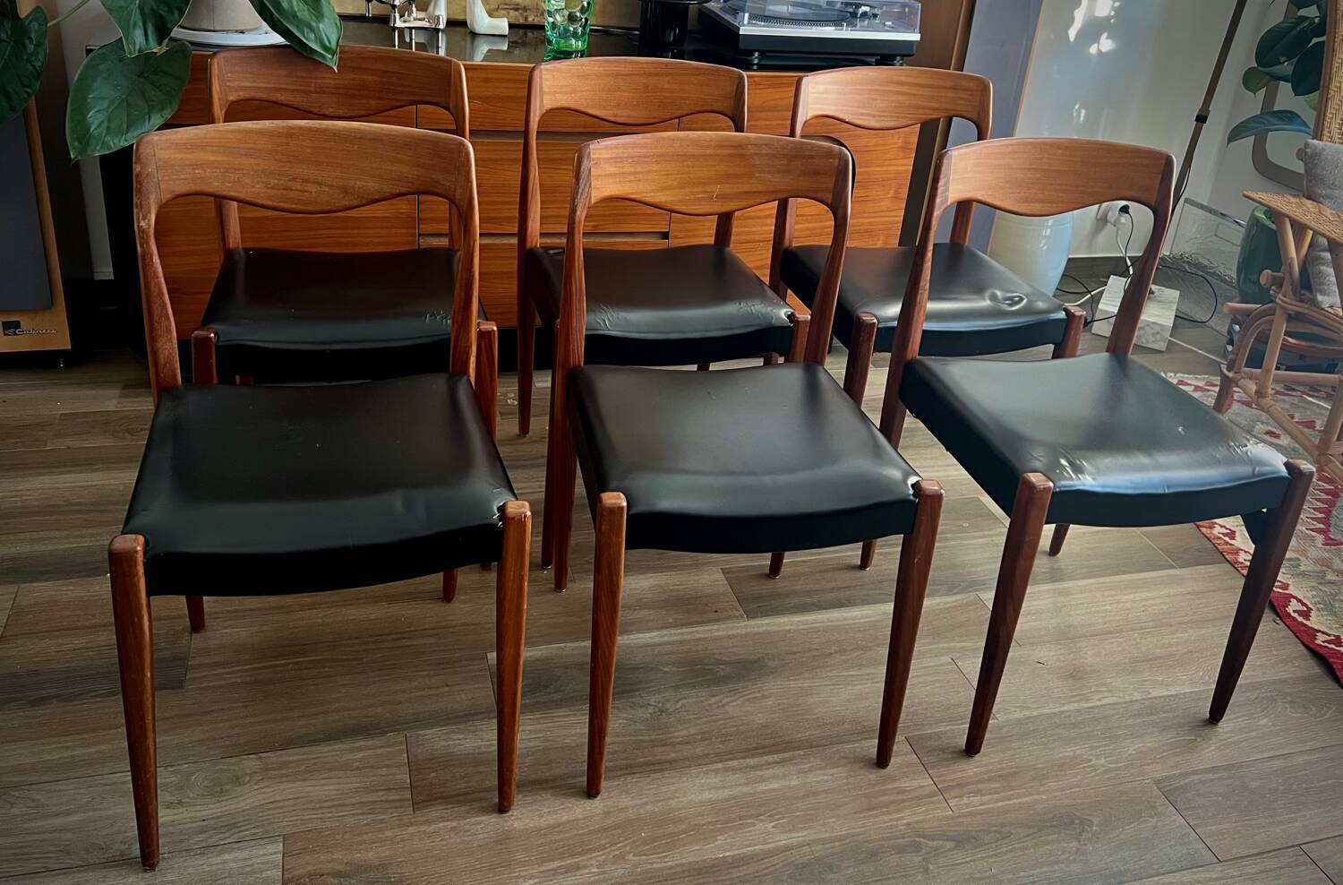 Set of 6 Roche Bobois chairs, 1960