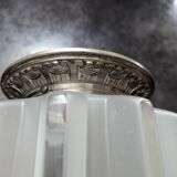 Ancien grand plafonnier lampe à poser globe Skyscraper verre Art déco