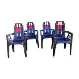 4 armchairs " Boston " by Pierre Paulin for Henri Massonnet edition Stamp