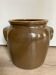 Brown stoneware jar