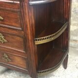 Louis XV-style extra furniture, marble top and 1920s brass gallery