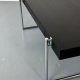 Bauhaus style black solid wood and tubular steel coffee table, Germany