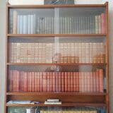 Showcase bookcase year 1960 in solid wood