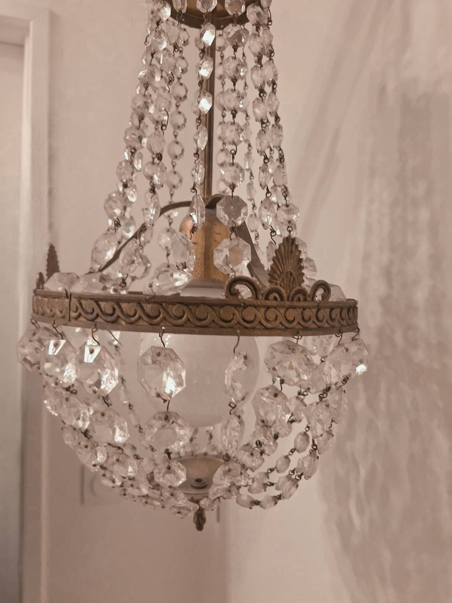 Art Deco chandelier with pendants