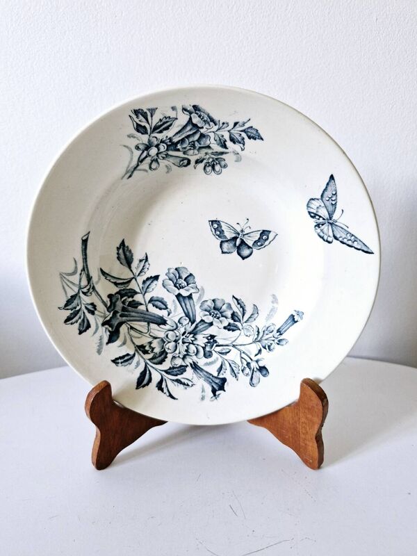 4 assiettes creuses anciennes modèle Jasmin Badonviller