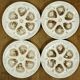 Set of 4 plates or oyster dishes, St-Amand earthenware