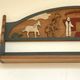 Vintage solid wood noah's ark shelf