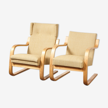 Paire de fauteuils modèle 401 & 402 d'Alvar Aalto pour Artek années 1940