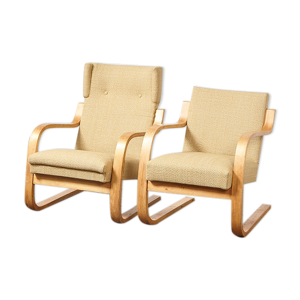 Paire de fauteuils modèle 401 & 402 d'alvar aalto pour Artek années 1940