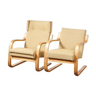 Paire de fauteuils modèle 401 & 402 d'Alvar Aalto pour Artek années 1940