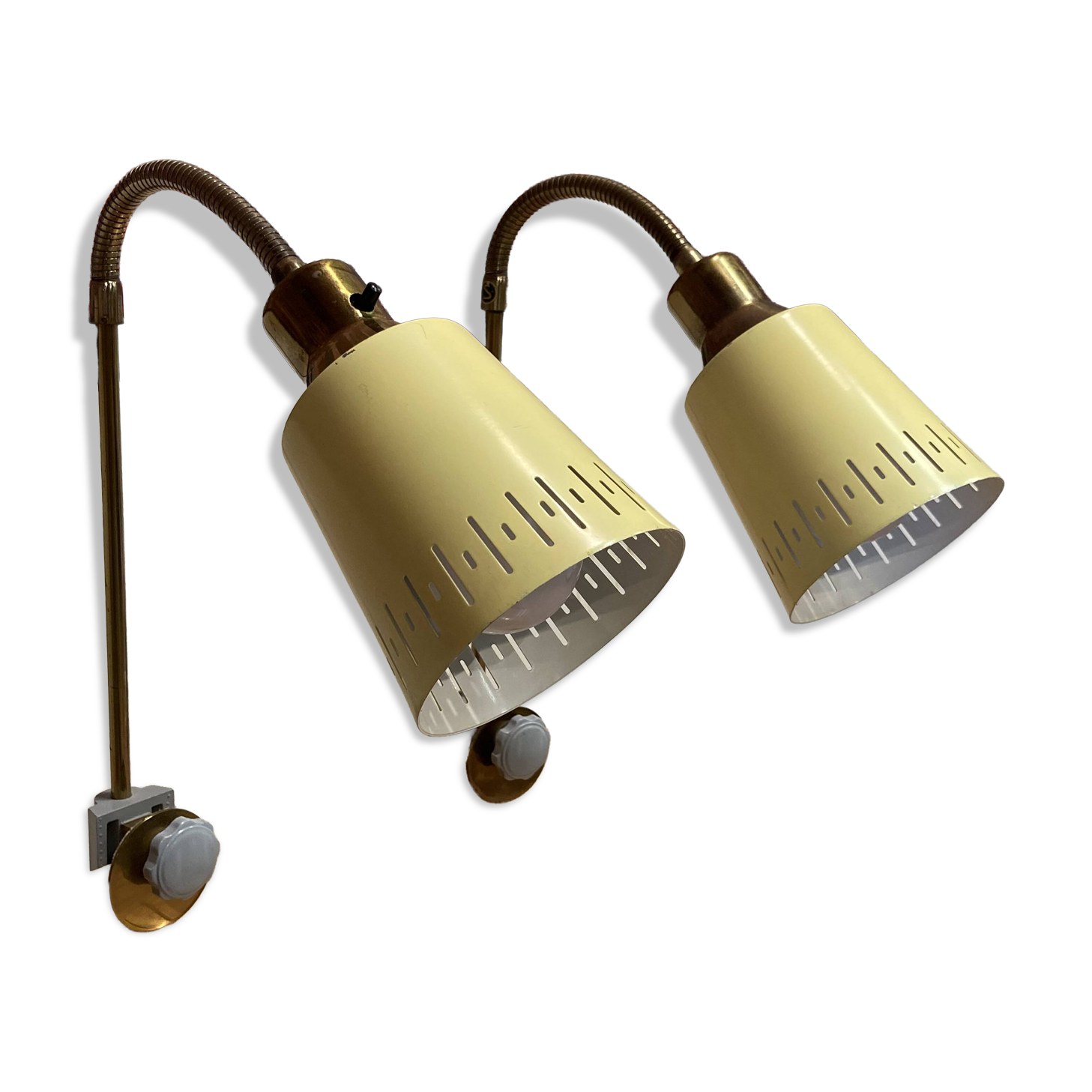 Paire d'appliques 1950 design scandinave.