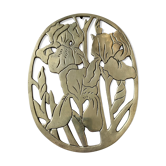 Ancien dessous de plat en laiton