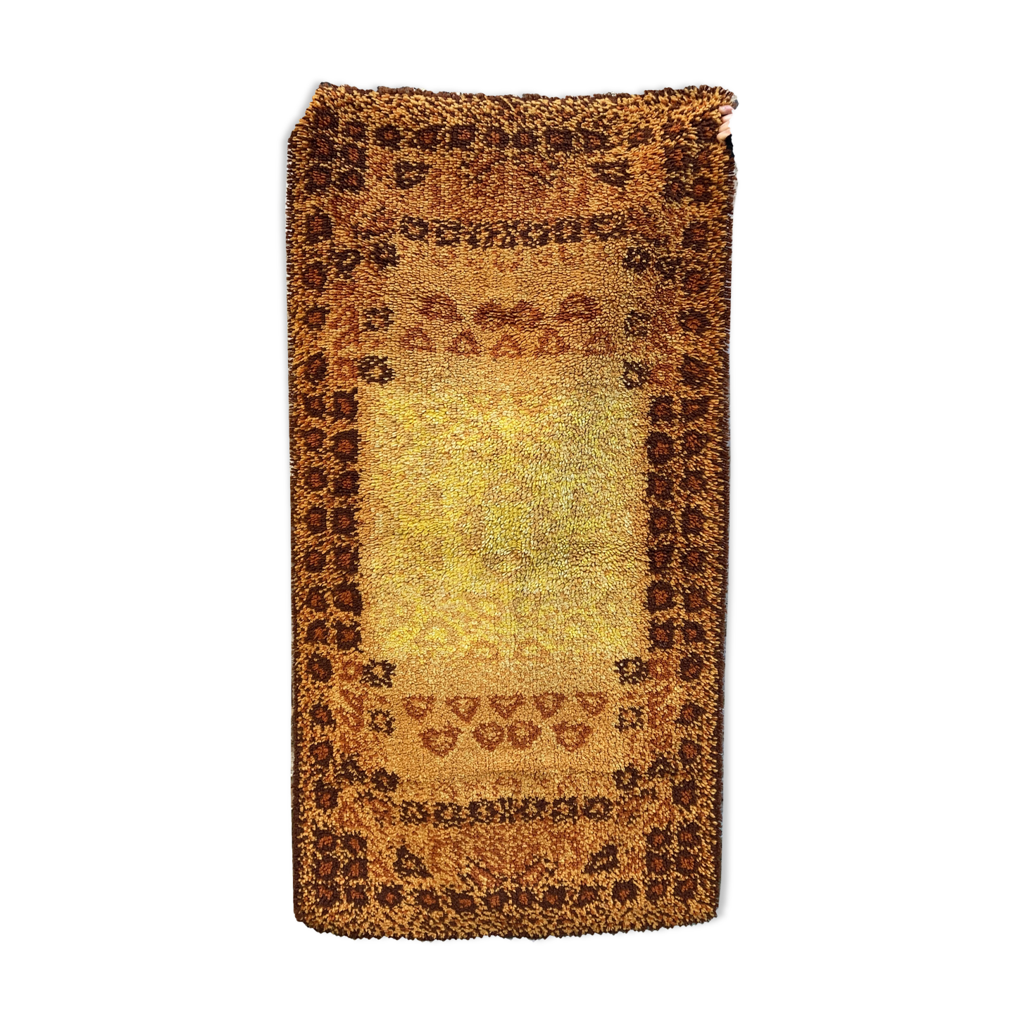 70s wool rug handwoven