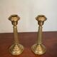 Pair of brass candle holders XIXth