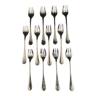 12 Christofle oyster forks silver metal Japanese model