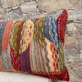 Magnifique coussin Kilim berbère vintage du Maroc