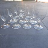 Wine glasses engraved in vintage crystalline
