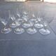 Verres à vin gravés en cristallin vintage