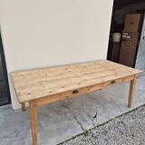 Old rustic farmhouse store table 2 drawers -2m22