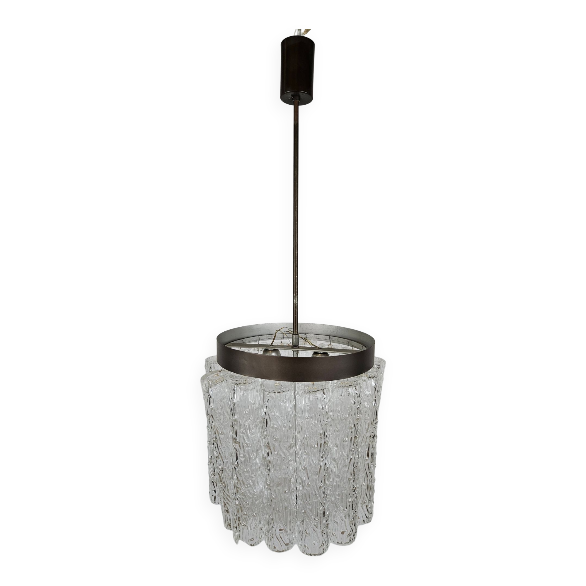 Murano glass chandelier with 14 tubular pendants