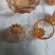 Rosaline carafe liqueur service and 12 glasses salmon pink