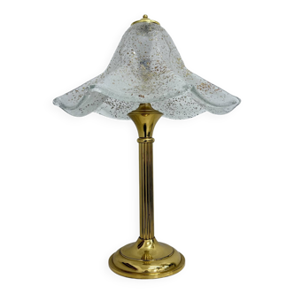 Lampe de table en verre du milieu du siècle, années 1970