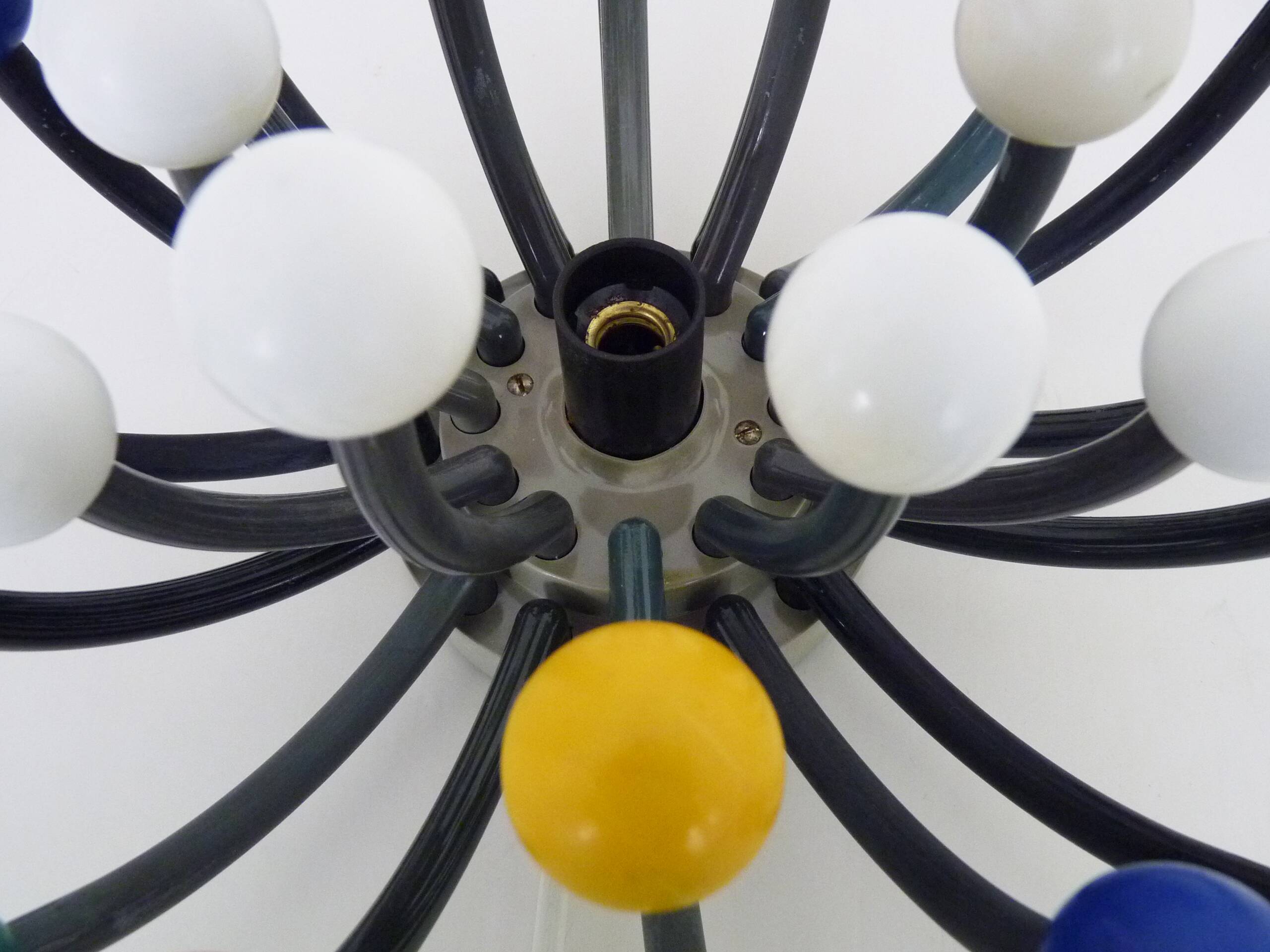 Vintage Pistillino wall lamp in silver plastic by studio Tetrarch for Valenti, Italy