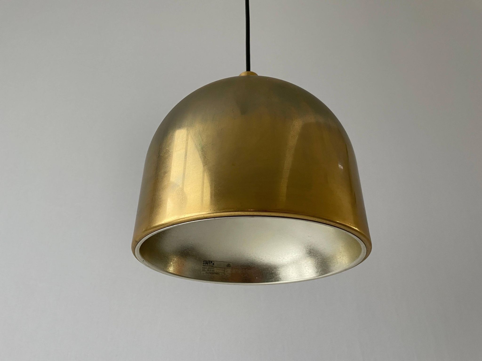 Suspended lamp in gold metal A Space by Staff Leuchten, 1970s, Germany