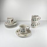 Set of 4 Christmas coffee/tea cups, 1980