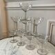 Lot of 8 crystal champagne glasses engraved 50/60 years