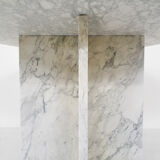 Mid-century round marble dining table, 1970's