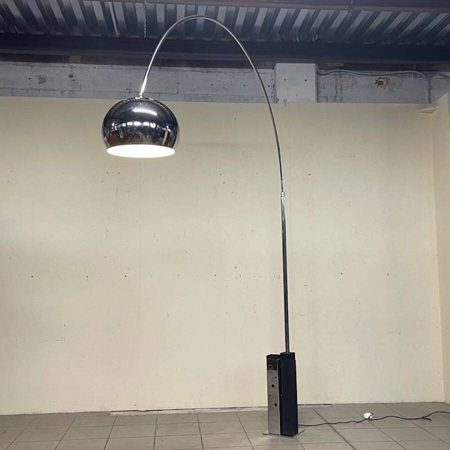 Arc floor lamp attributed to Goffredo Reggiani, 1970s