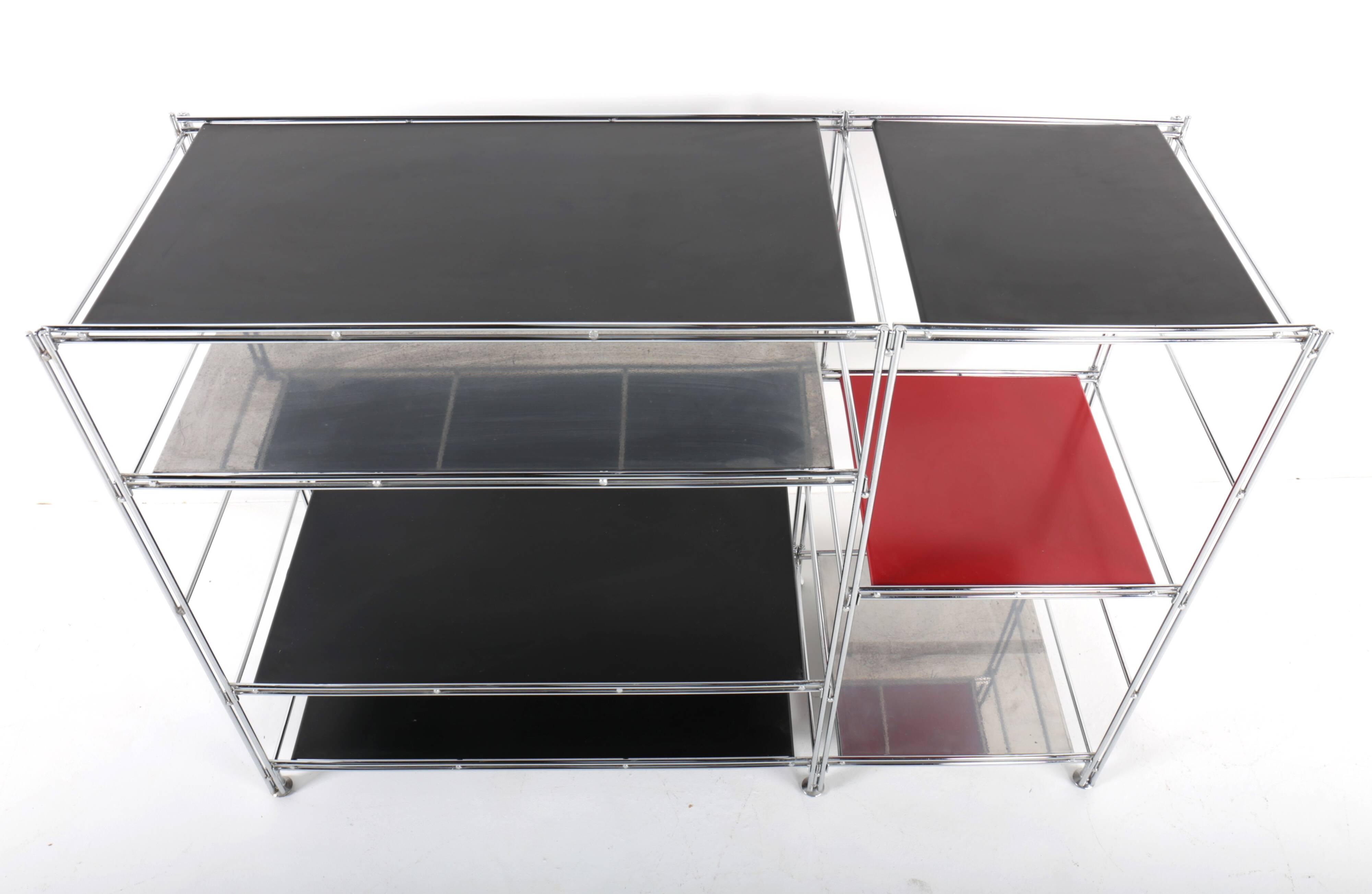 Vintage modular metal shelf