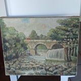 Oil on canvas, signed Francis Maurel, Provençal painter, 1941