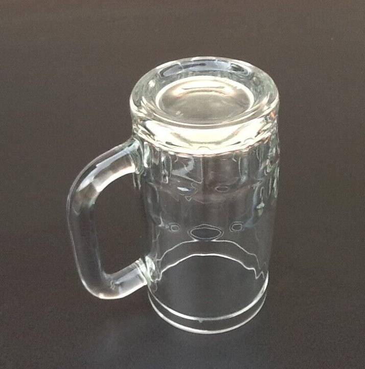 1970s 4 Beer mugs Molded glass France