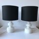 Pair of white marble lamp