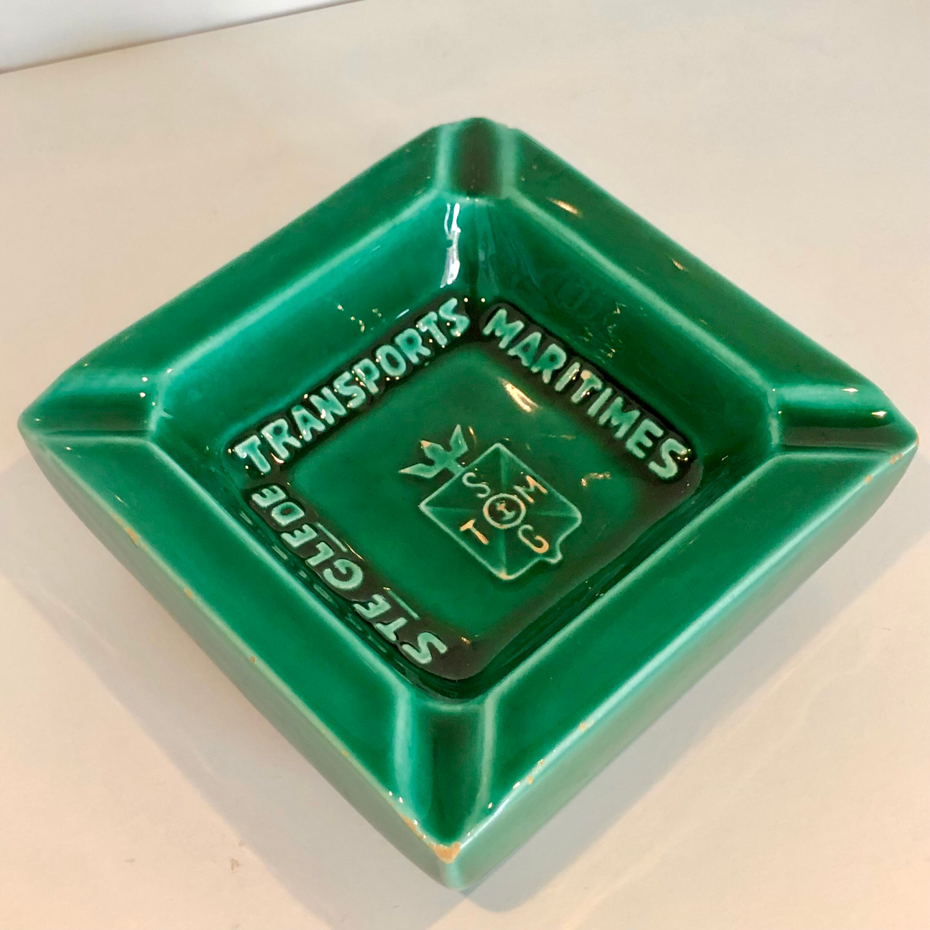 Proceram advertising ashtray - Societe Generale Transport Maritime