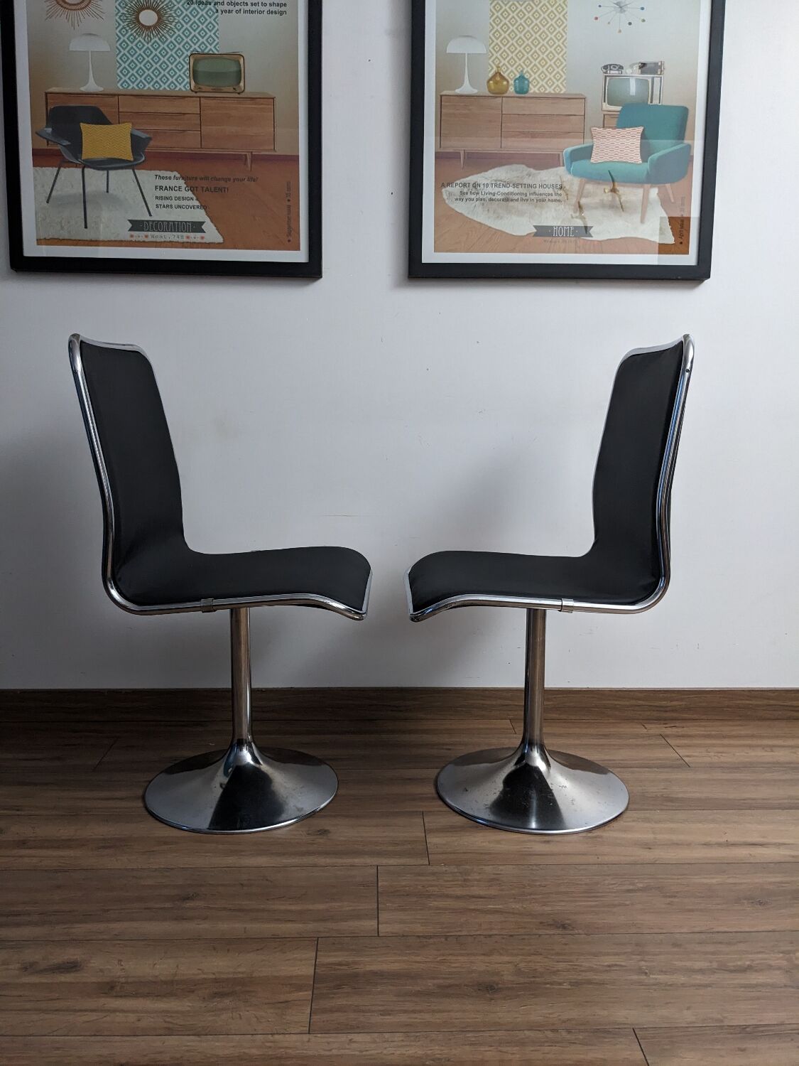 4 vintage swivel chairs