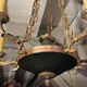 5-burner bronze and metal chandelier with double patina Empire style