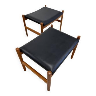 Teak Footstools By Spøttrup, 1960s.