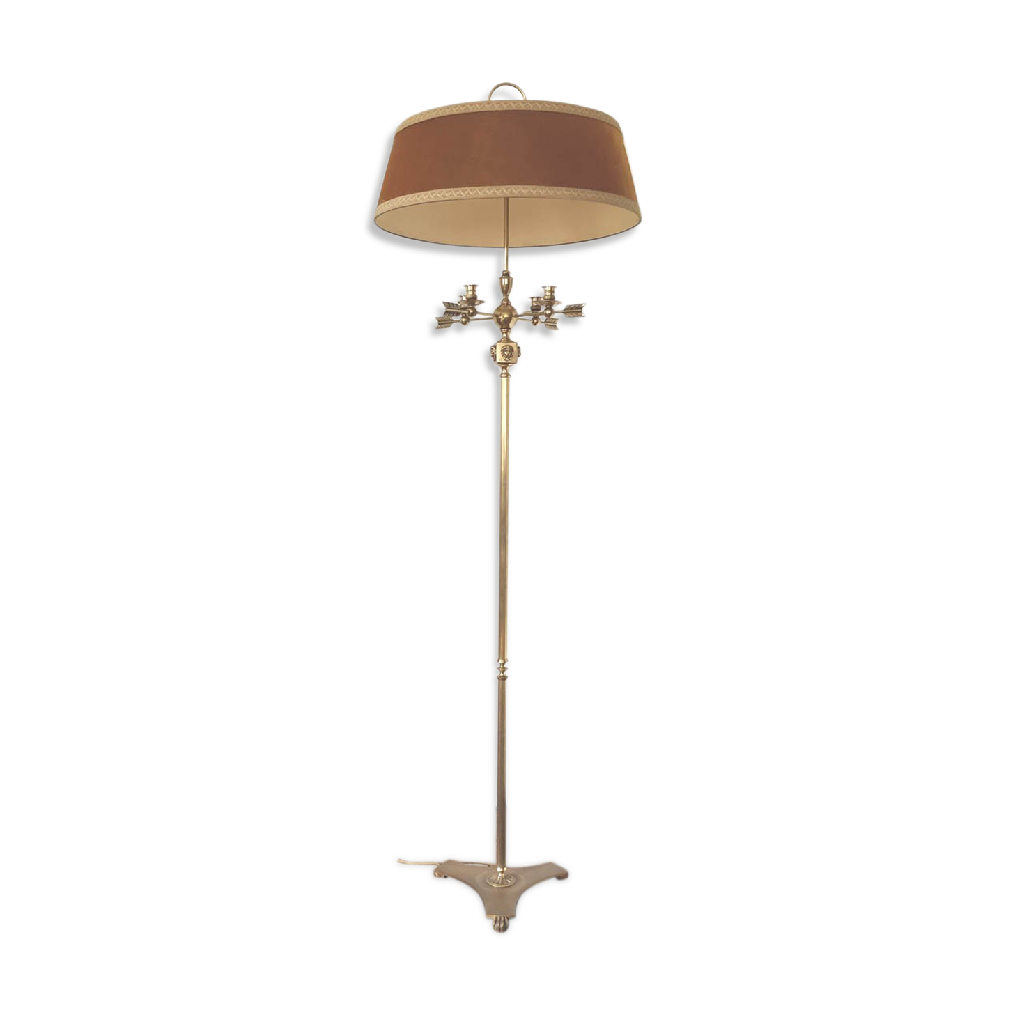 Floor lamp in lion head brass and claws