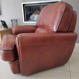 Full grain leather armchair