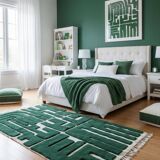 Green RUG, Beni Ourain Moroccan Rug 250/150cm