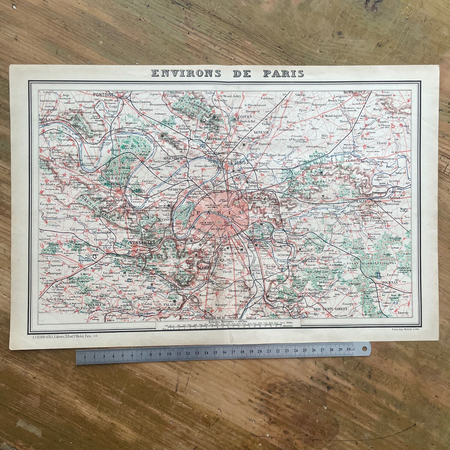 1883 - Plan des environs de Paris
