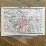 1883 - Map of the surroundings of Paris