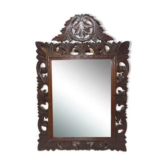 Miroir en bois sculpté style baroque 19ème